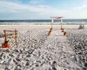 Guests will get some sand in their shoes at this ceremony!